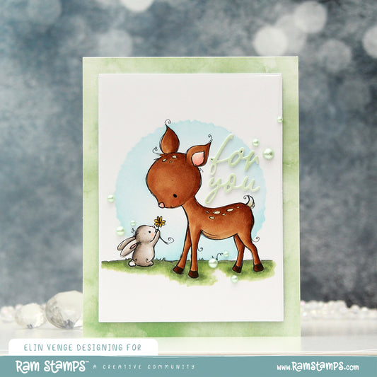 Deer & Bunny by Elin