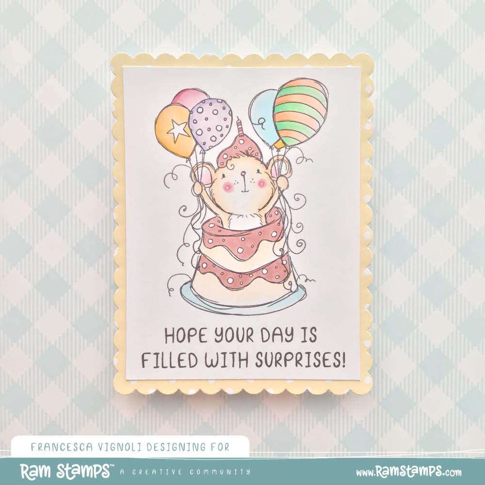 'Birthday Mouse' Digital Stamp