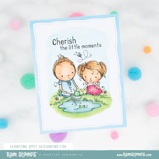 'Pond Play' Digital Stamp