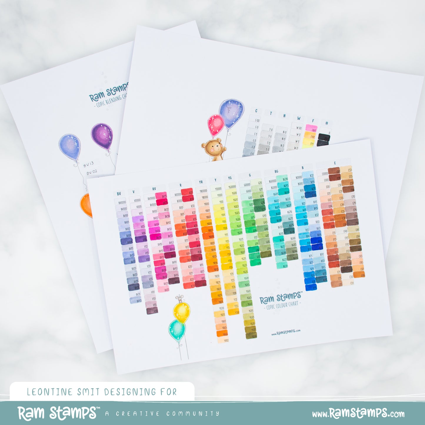 FREE Copic Colour Chart