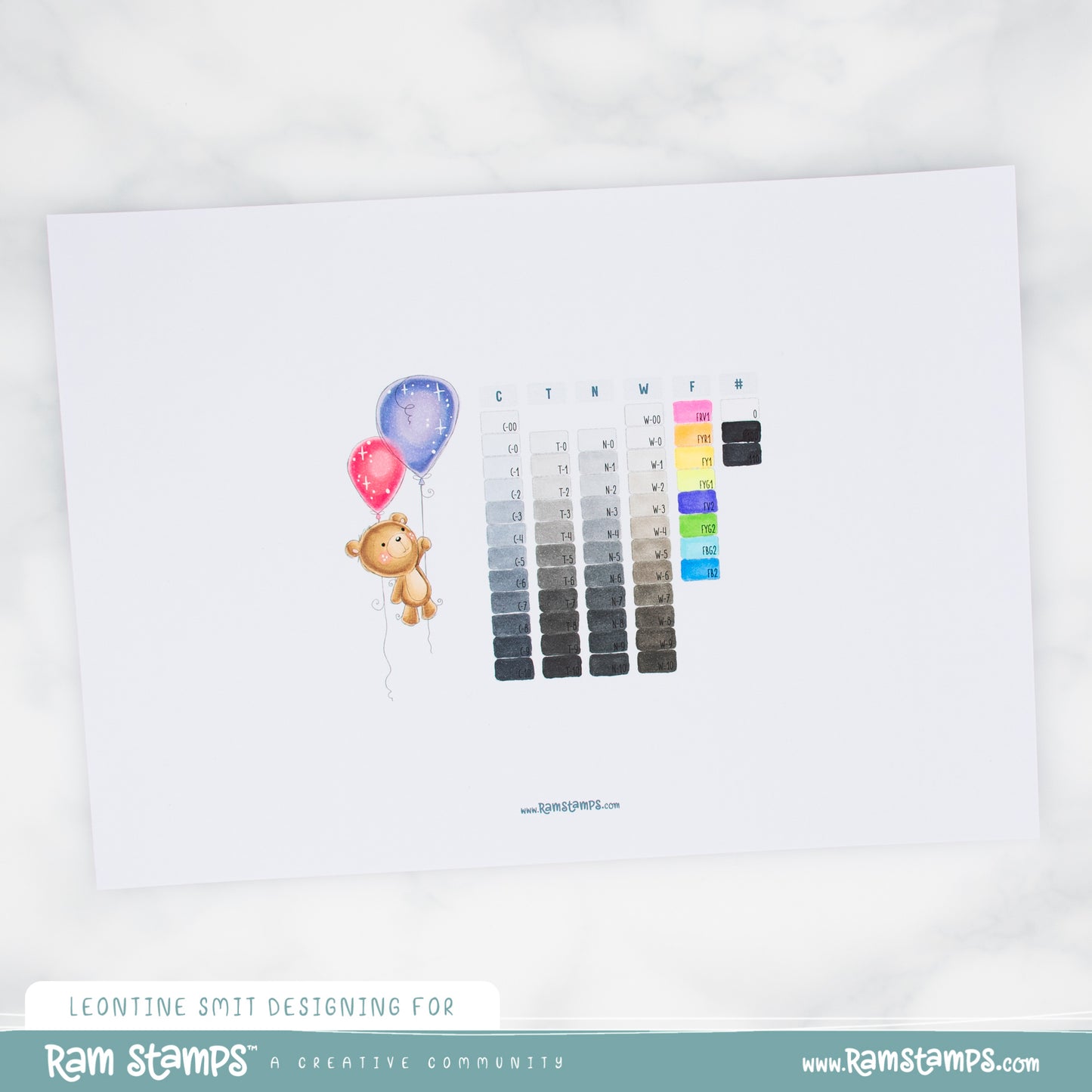 FREE Copic Colour Chart