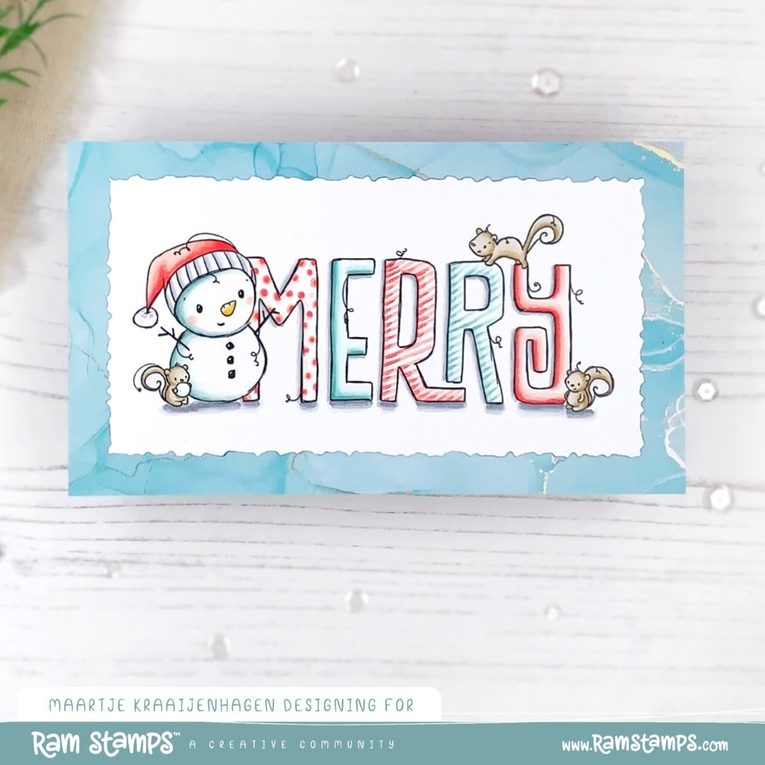 'Christmas Merry' Digital Stamp