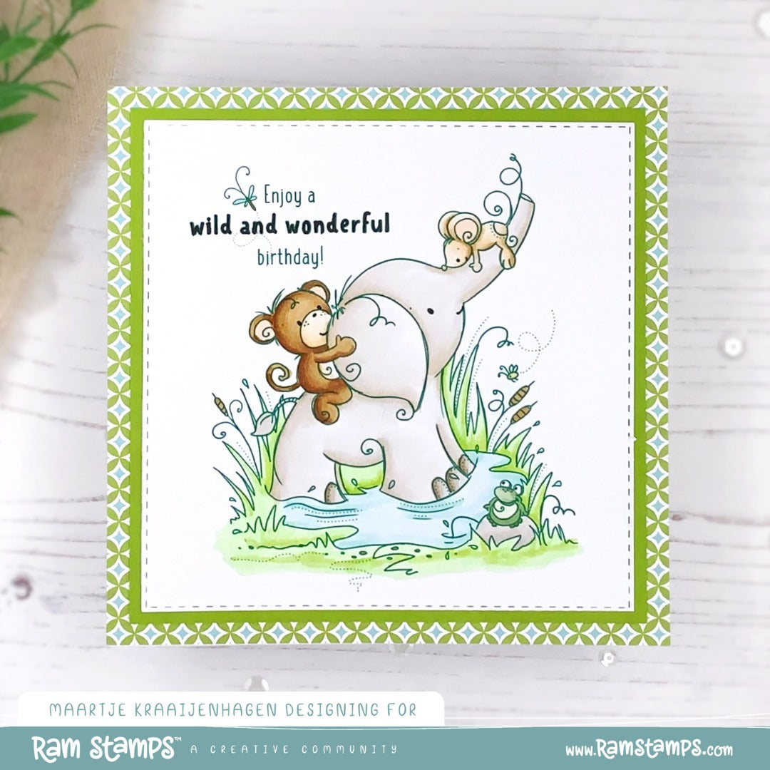 'Safari Friends: Wild & Wonderful' Digital Stamp