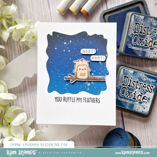 'Special Day Owl' Mini Scene Creator Digital Stamp