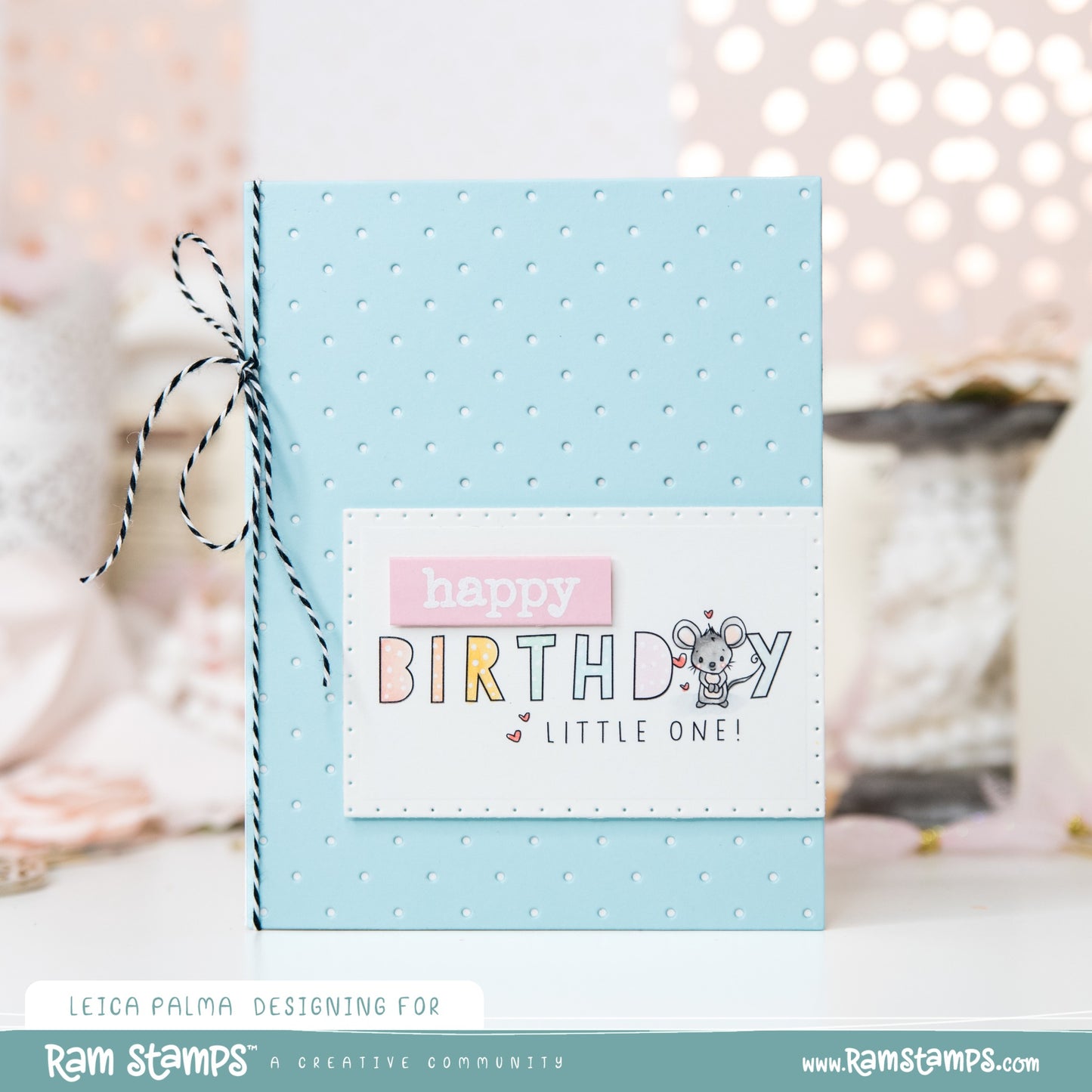 'Hoppy Birthday Bunny' Mini Scene Creator Digital Stamp