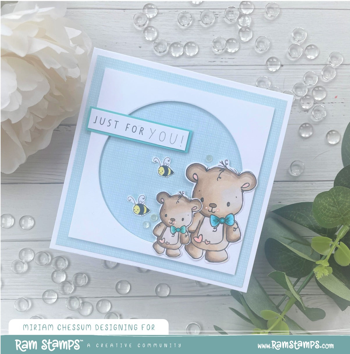 'Beary Awesome Day' Mini Scene Creator Digital Stamp