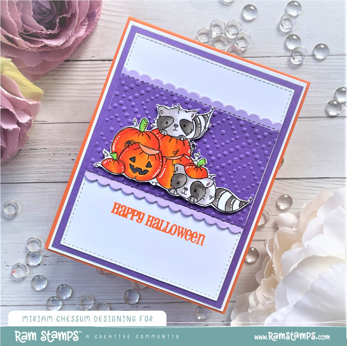 'Peekaboo Raccoons' Digital Stamp