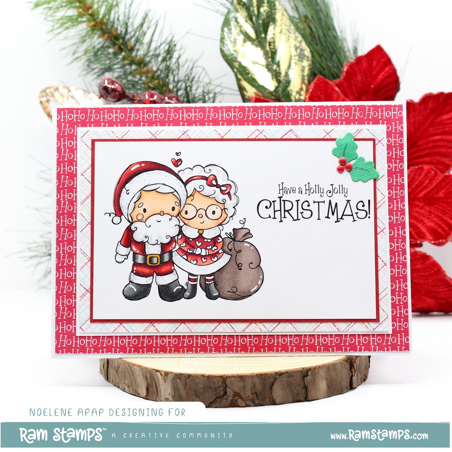'Mr & Mrs Santa Clause' Digital Stamp
