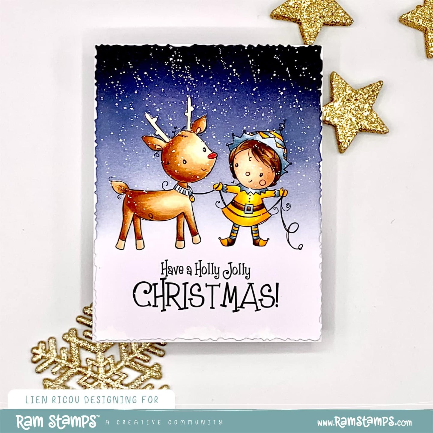'Holly Jolly Elf' Digital Stamp