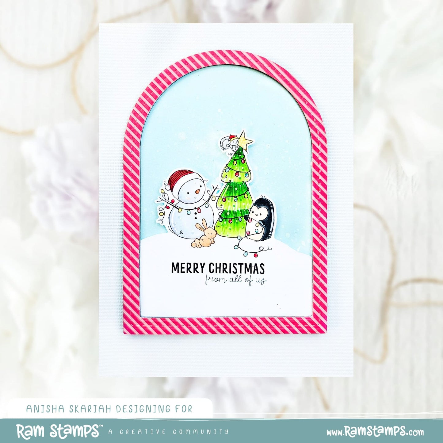 'Penguin & Snowman: From All of Us' Digital Stamp