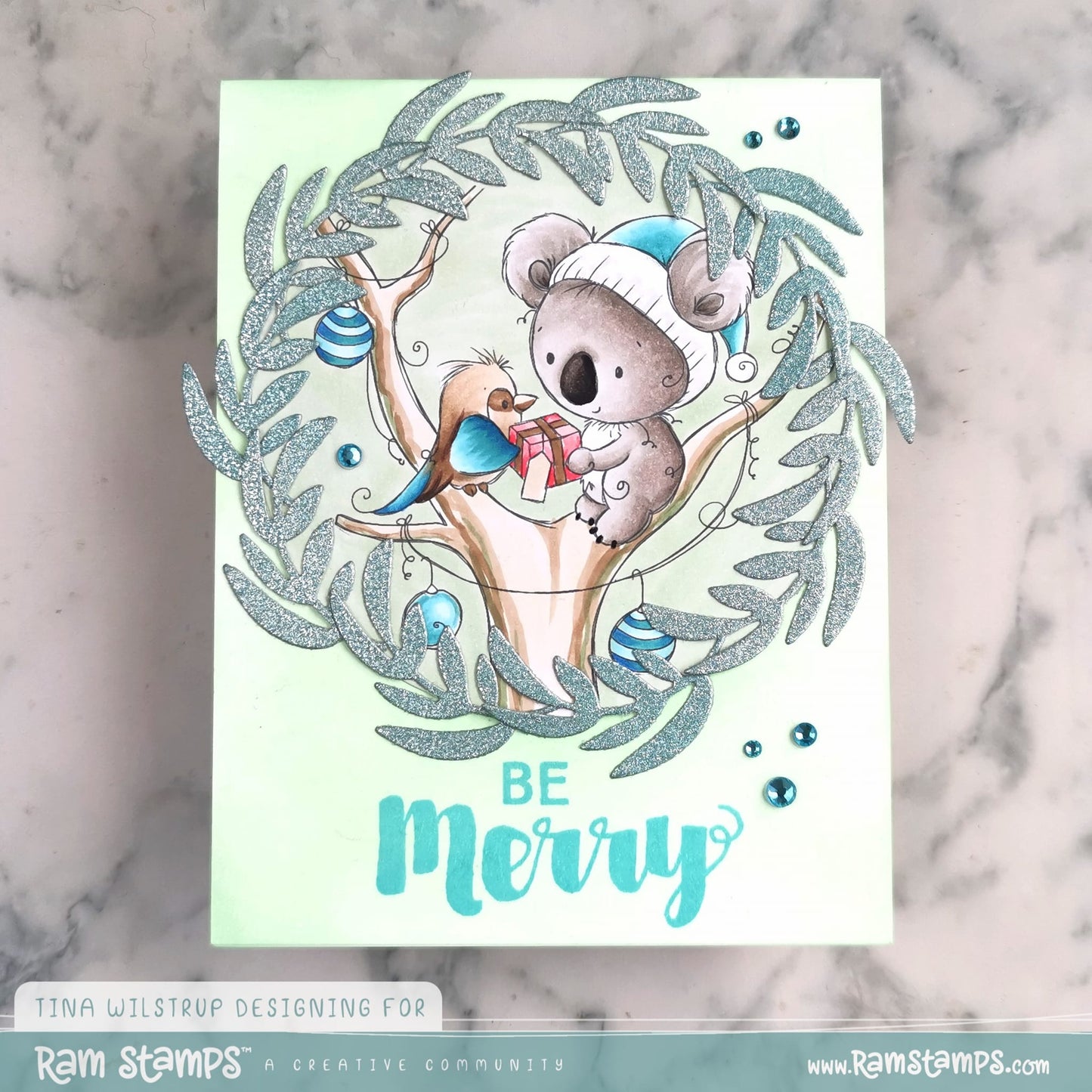 'Kookaburra & Koala Christmas' Digital Stamp