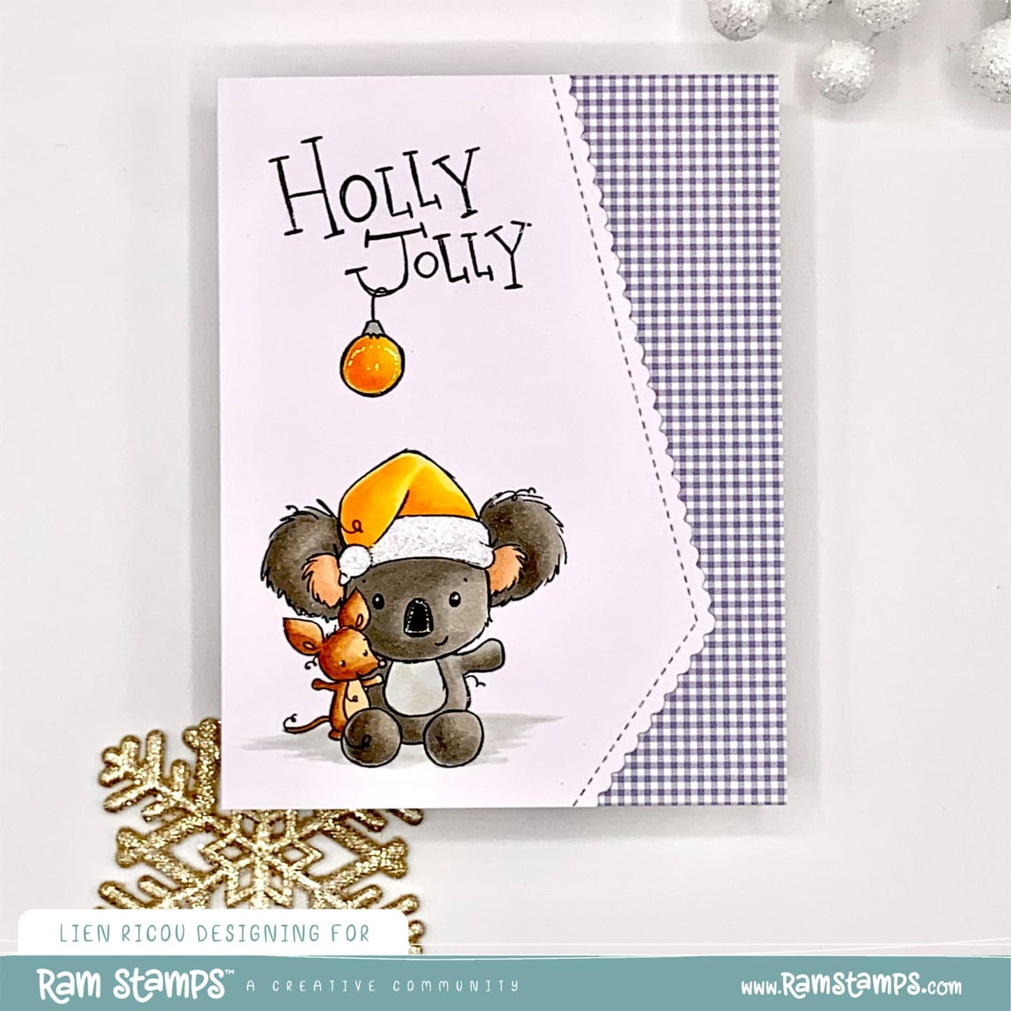 'Holly Jolly Koala' Digital Stamp & Full Colour Graphic