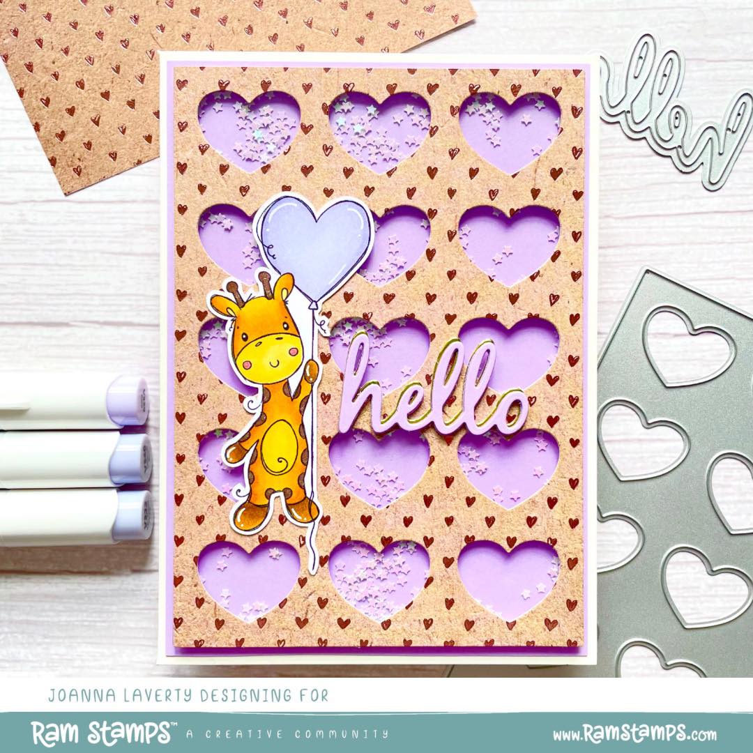 'Animal Valentines - Giraffe' Digital Stamp