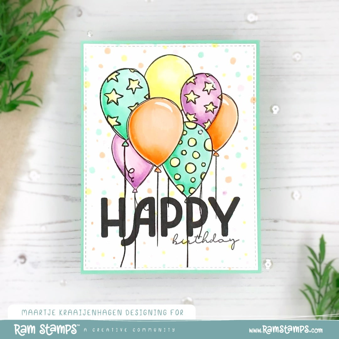 'Happy Birthday Creator - Balloons' Digital Stamp