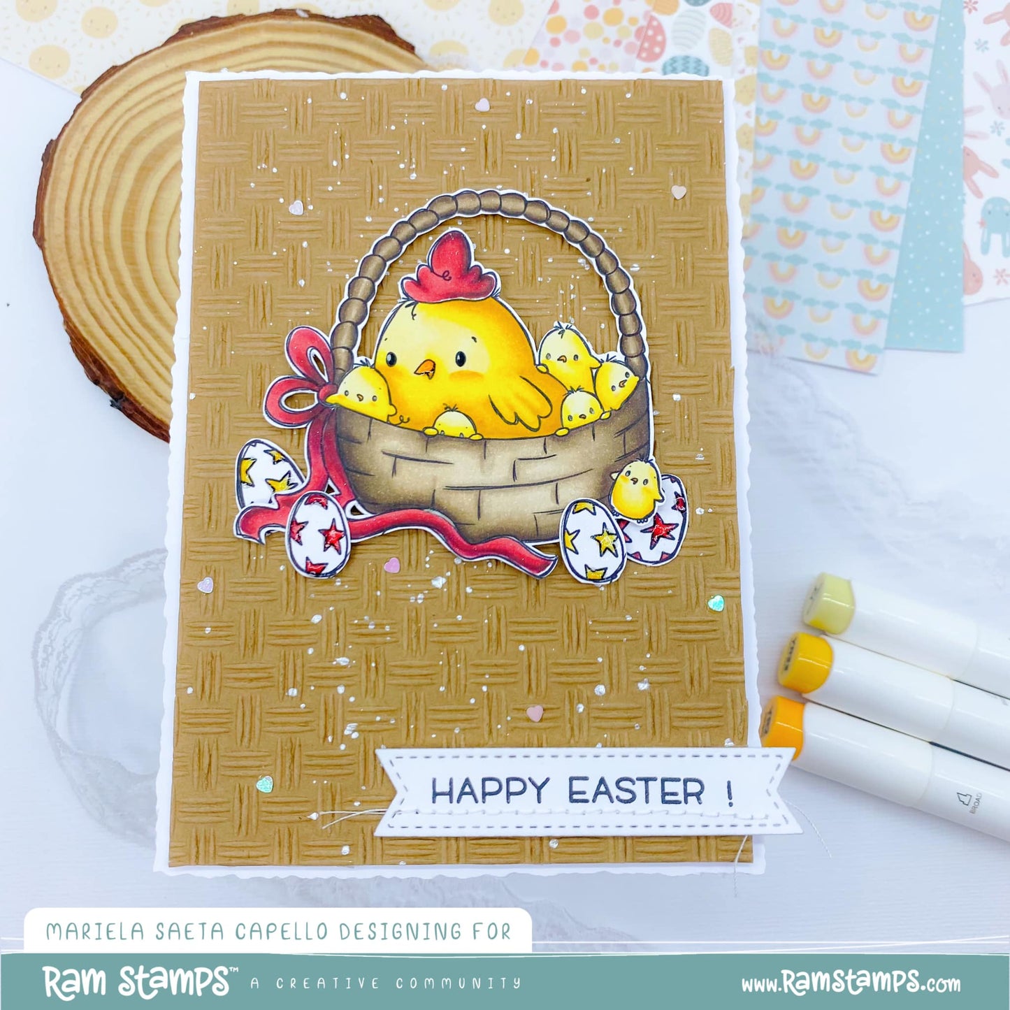 'Easter Blessings Chicks' Digital Stamp