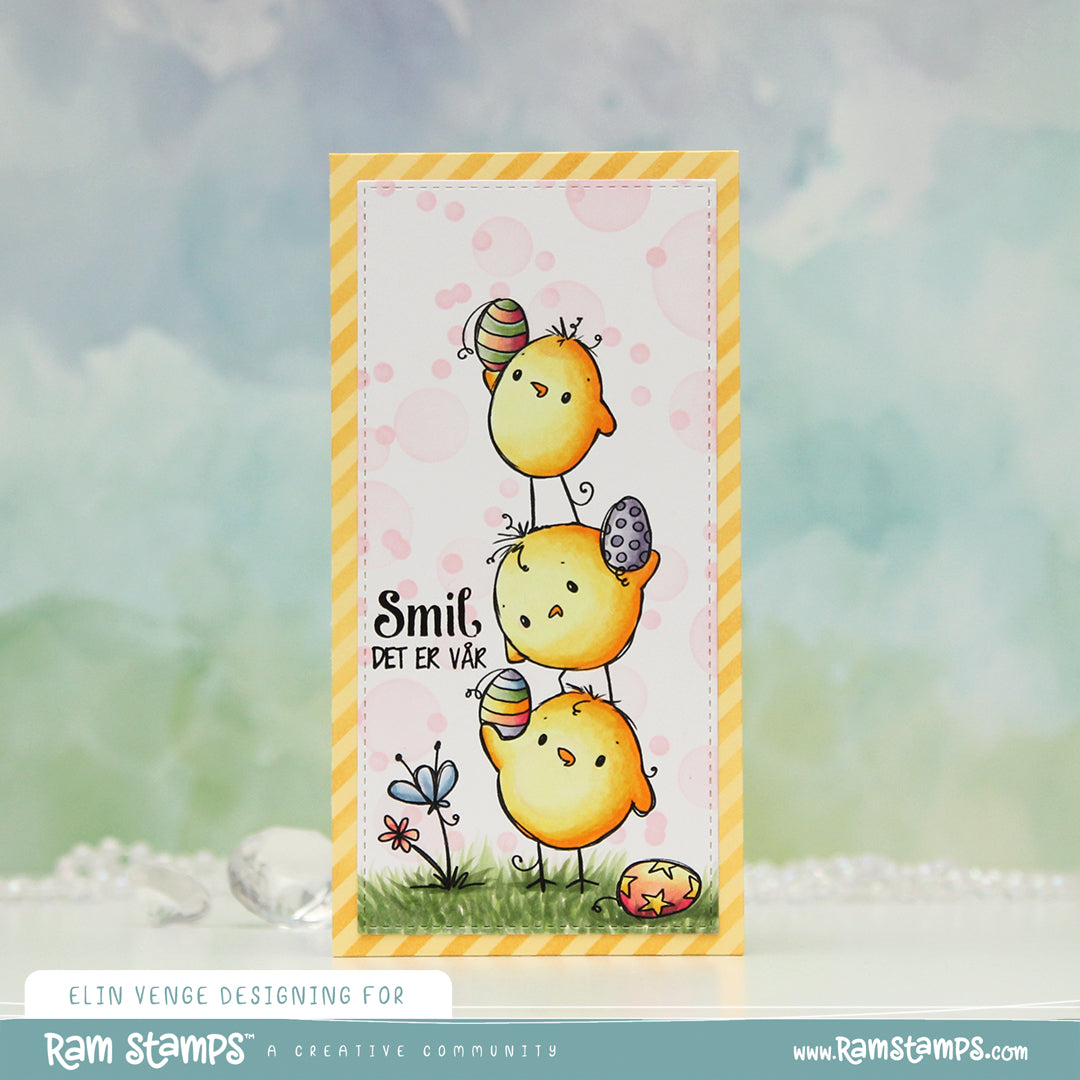 'Stacked Chicks' Digital Stamp