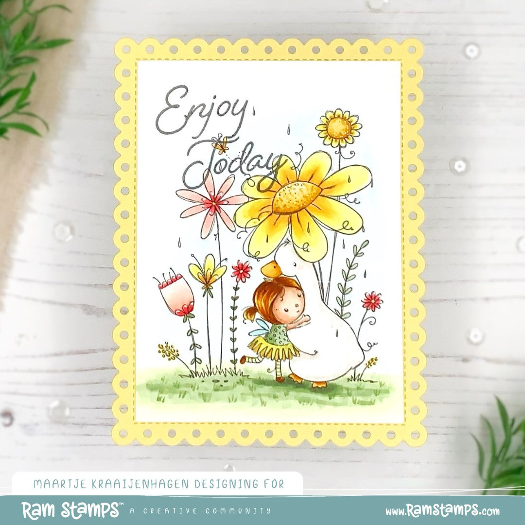 'Summer Rain' Digital Stamp