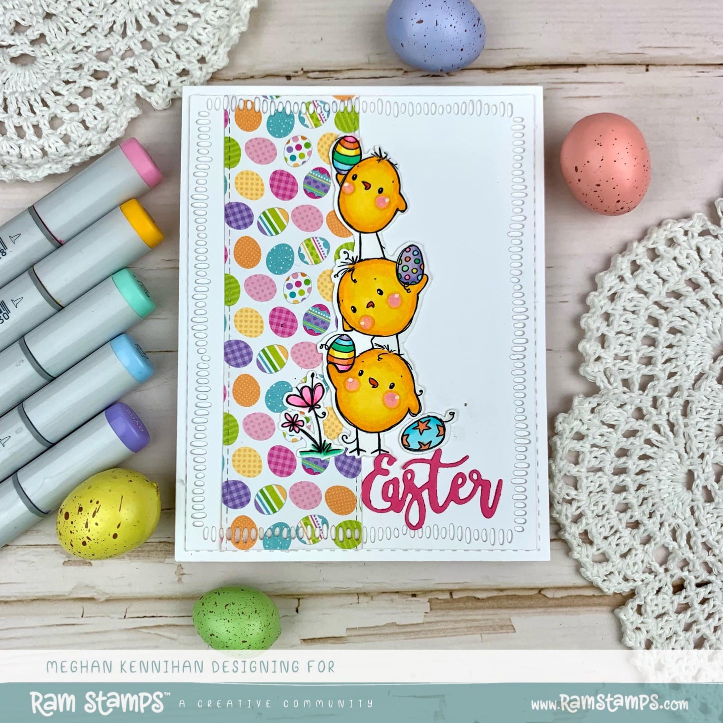 'Stacked Chicks' Digital Stamp