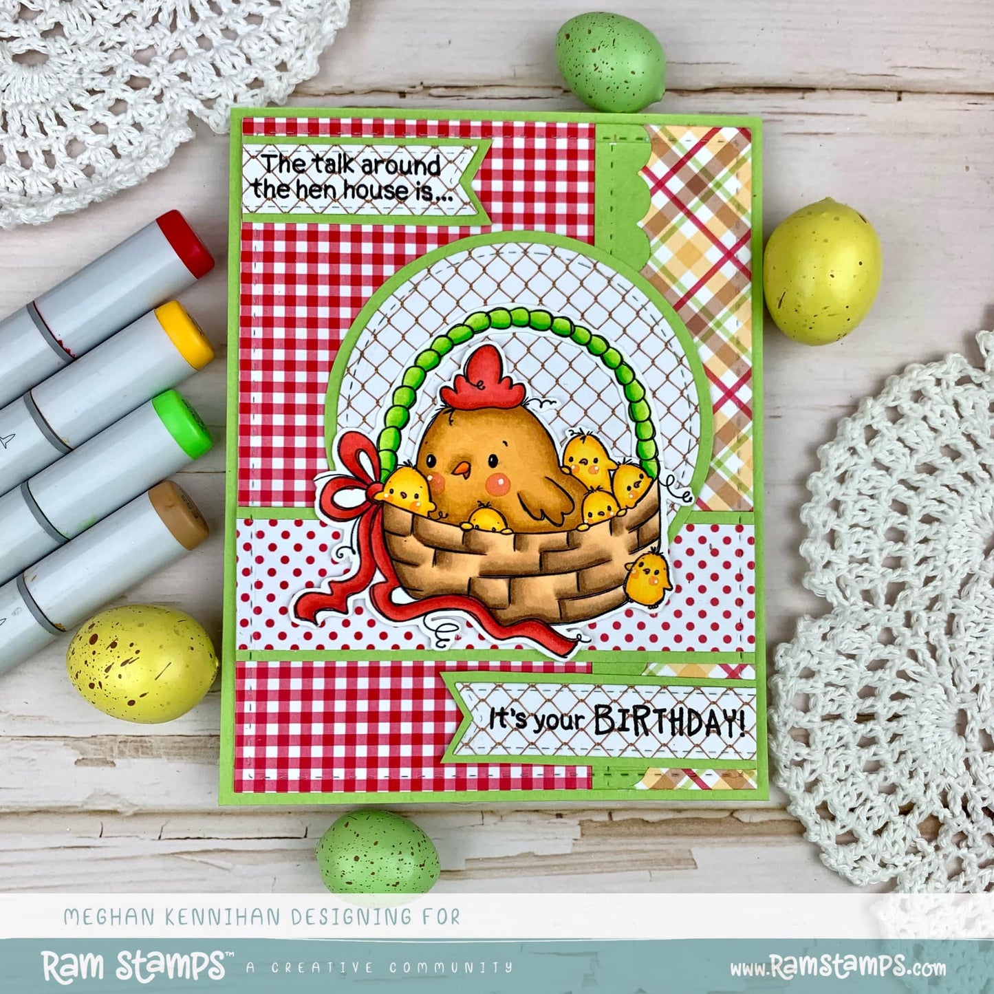 'Easter Blessings Chicks' Digital Stamp