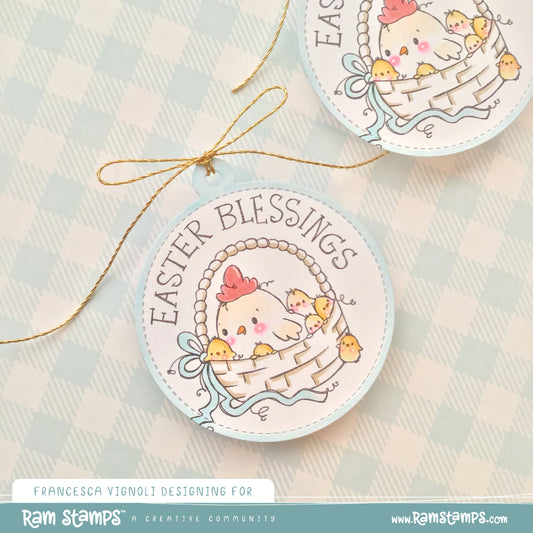 'Easter Blessings Chicks' Digital Stamp
