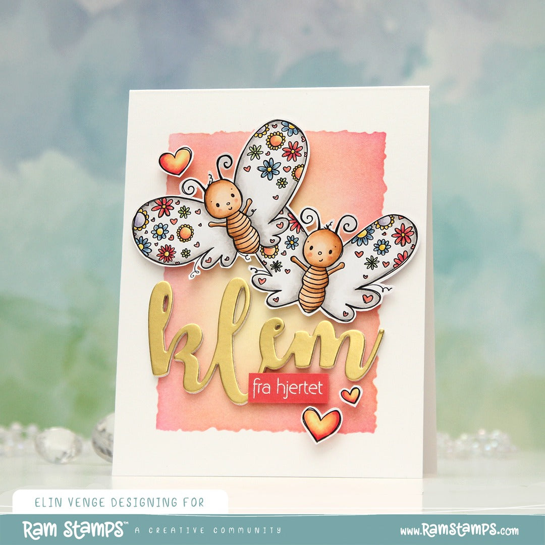 'Butterfly Kisses' Digital Stamp