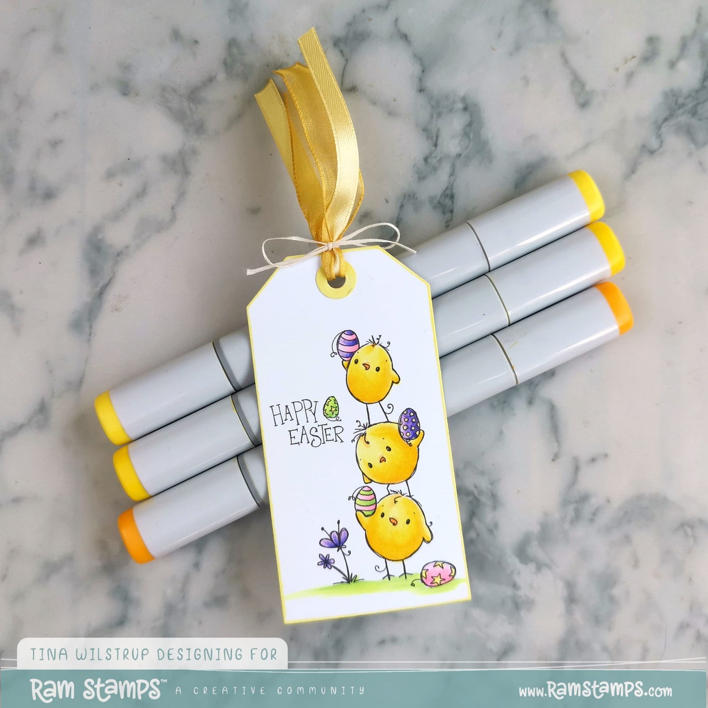 'Stacked Chicks' Digital Stamp