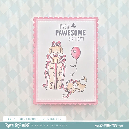 'Puppy Party' Rammy Stamp Club Digital Stamp