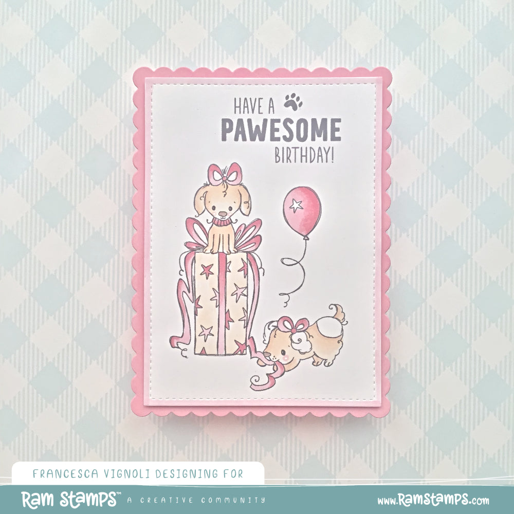 'Puppy Party' Rammy Stamp Club Digital Stamp