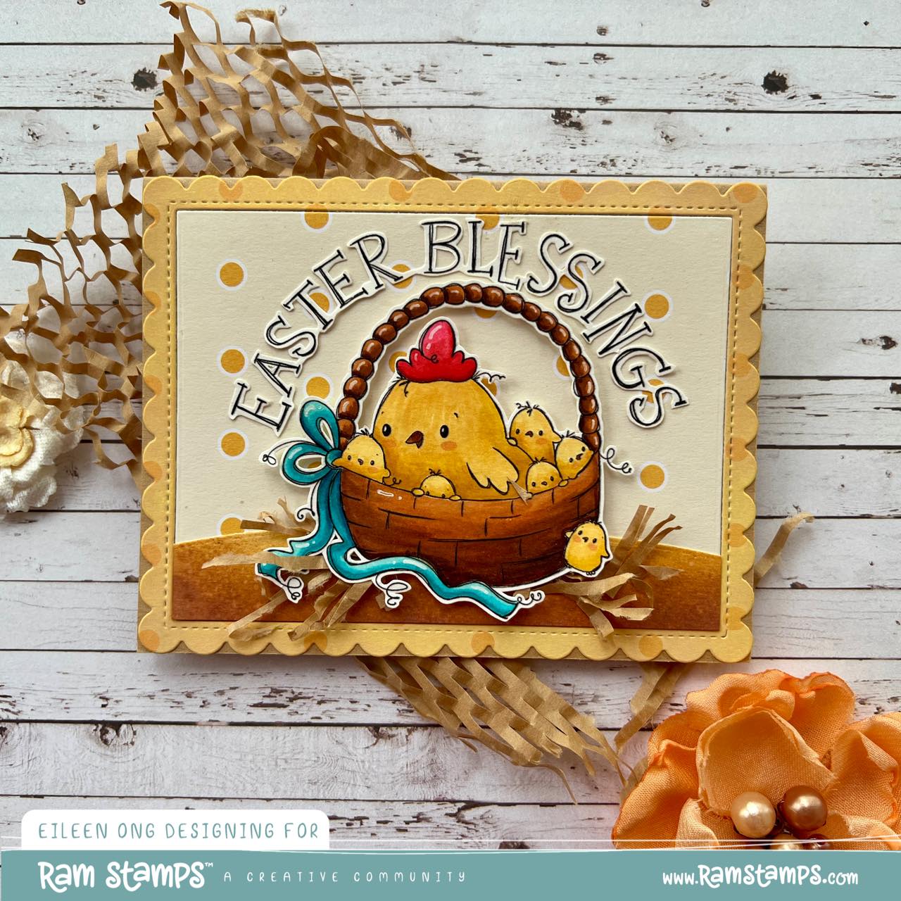 'Easter Blessings Chicks' Digital Stamp