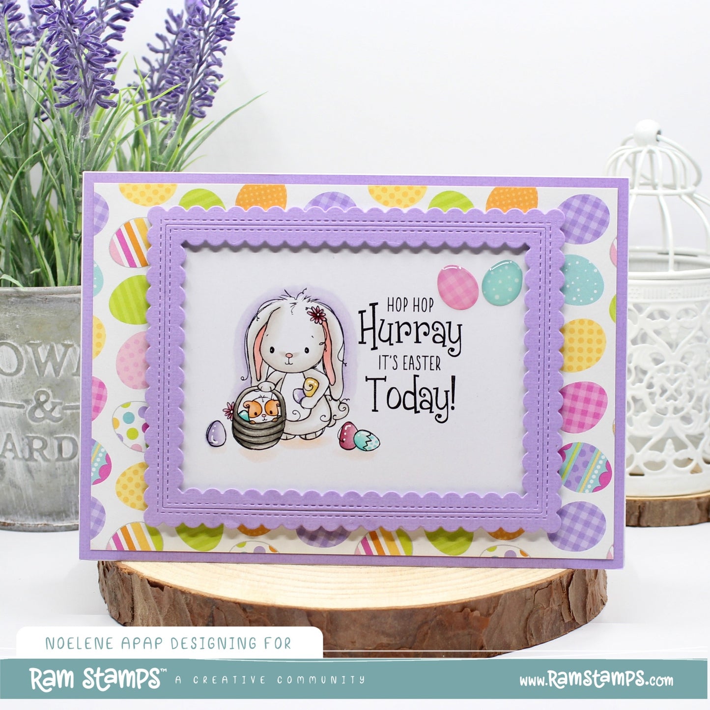 'Bunny & Guinea: Egg Hunt' Digital Stamp