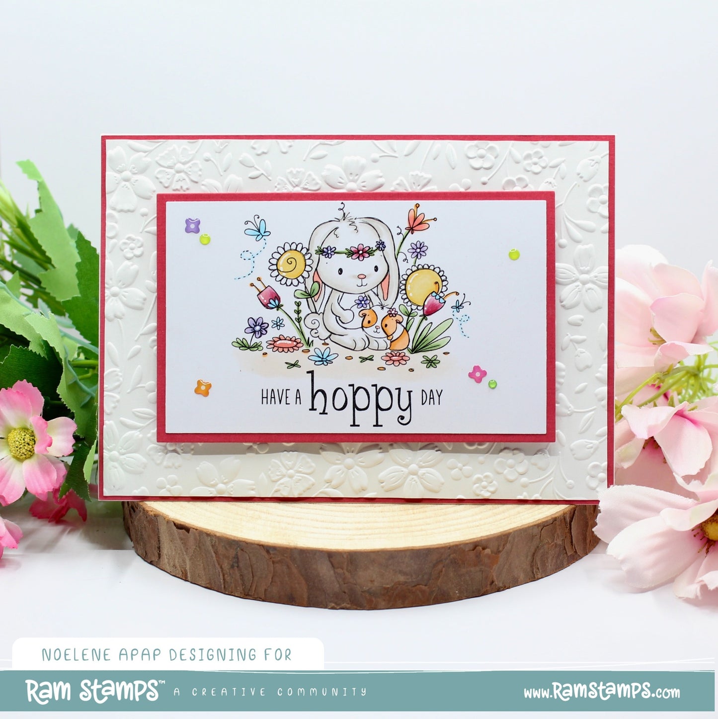 'Bunny & Guinea: Hoppy Garden' Digital Stamp