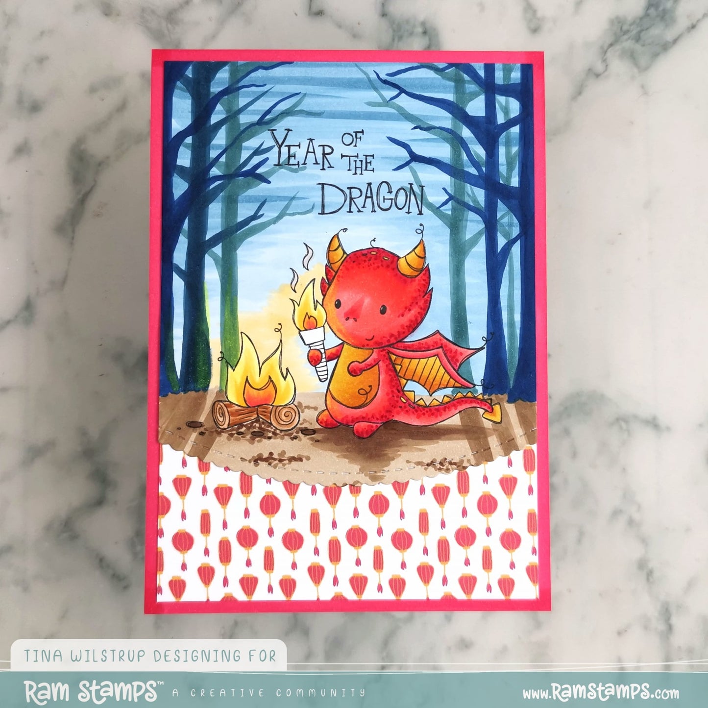'Year of the Dragon' Digital Pattern Paper Pack
