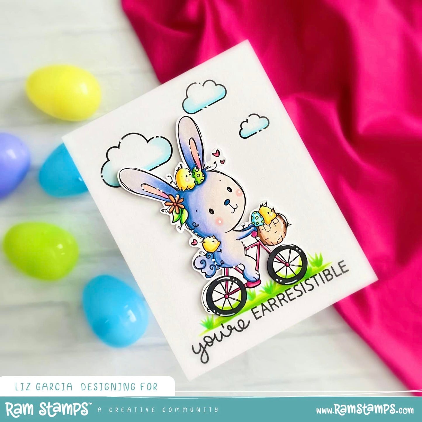 'Bunny's Bike' Digital Stamp
