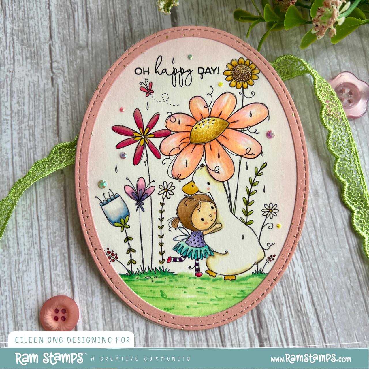 'Summer Rain' Digital Stamp