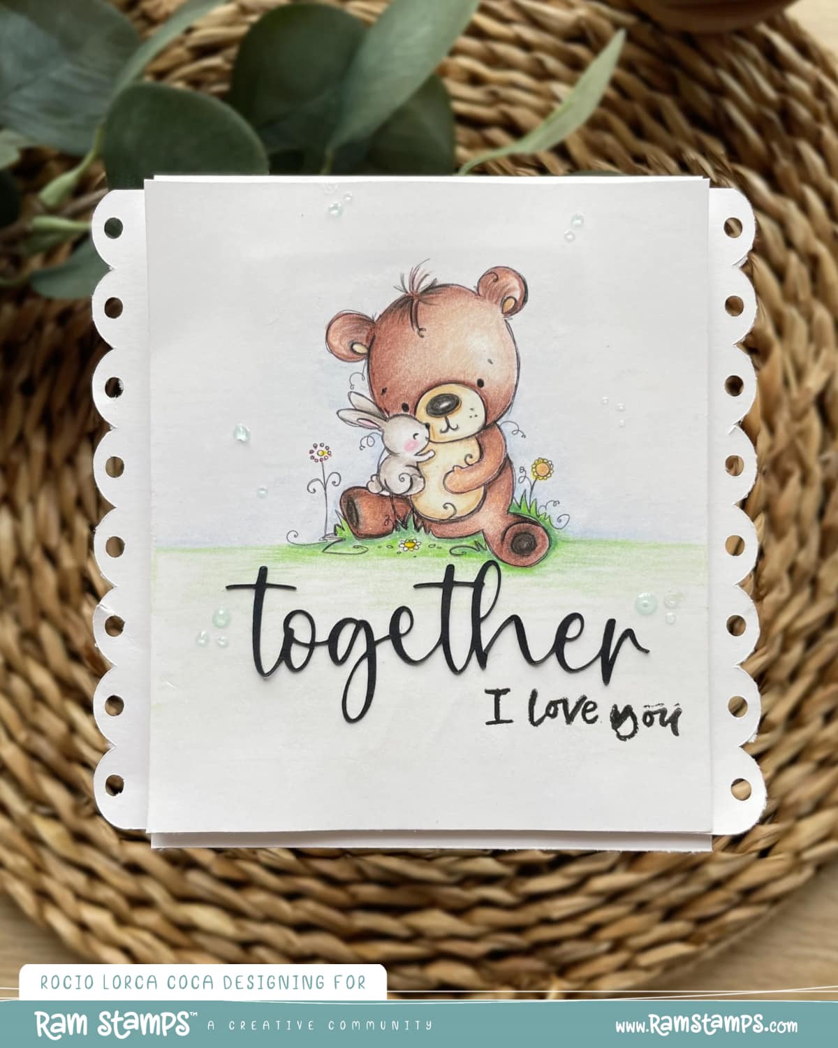 'Bear & Bunny' Digital Stamp