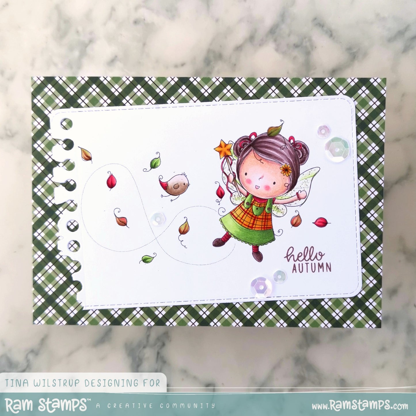 'Fairy & Birdy: Leaves' Digital Stamp