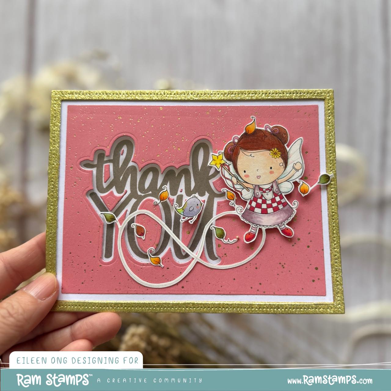 'Fairy & Birdy: Leaves' Digital Stamp