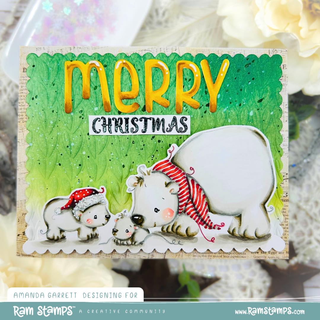 'Polar Bears' Digital Stamp