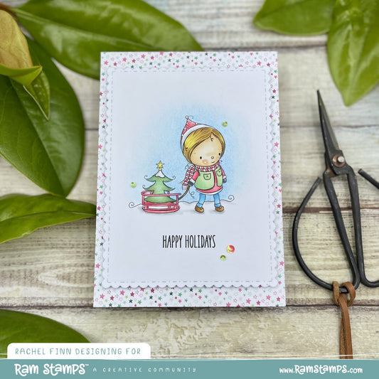 'The Little Sled' Christmas Digital Stamp