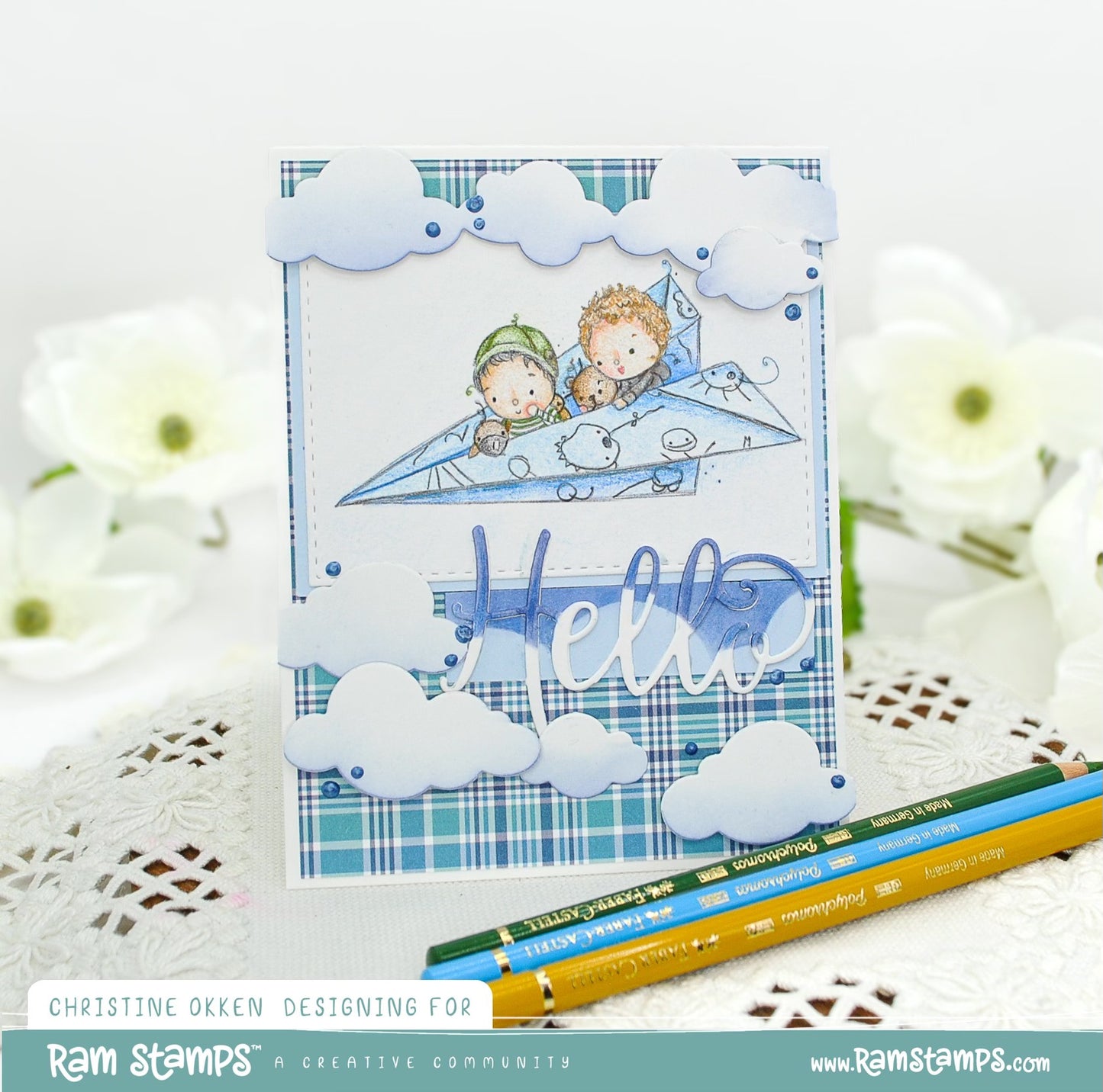 'Paper Plane' Digital Stamp