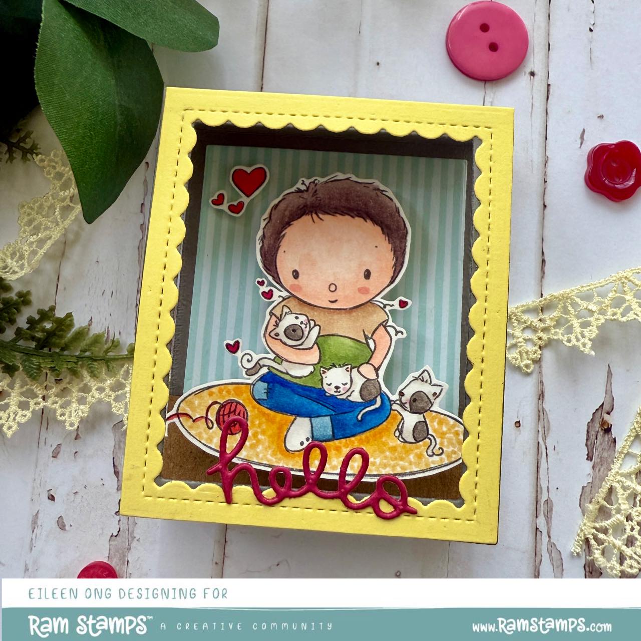 'Kitty Love' Digital Stamp