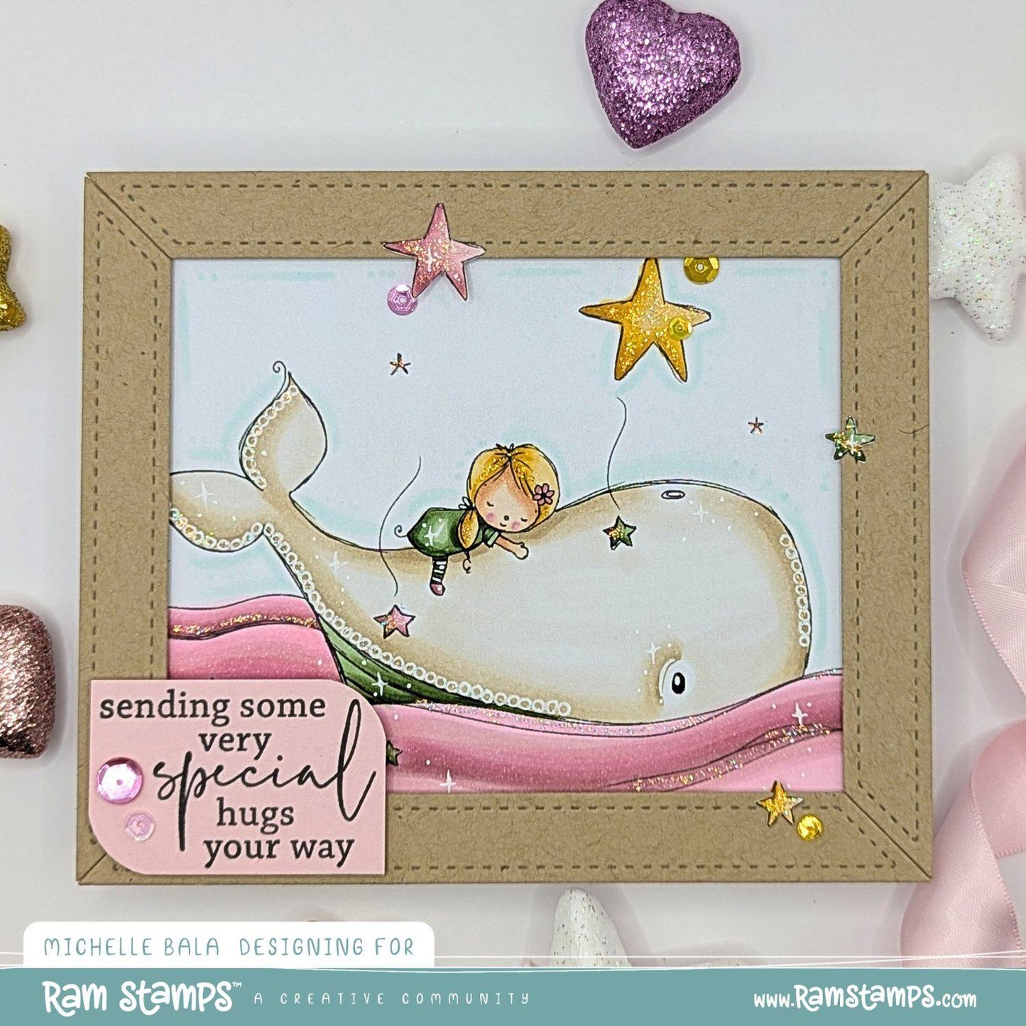 'Girl Whale' Digital Stamp