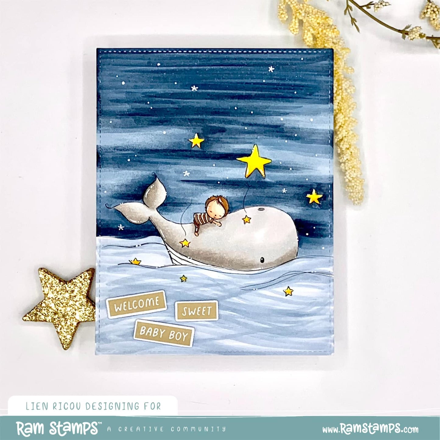 'Whale' Digital Stamp