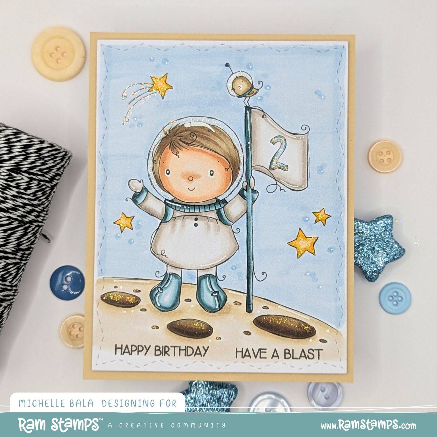 'Astronaut Explorer' Digital Stamp