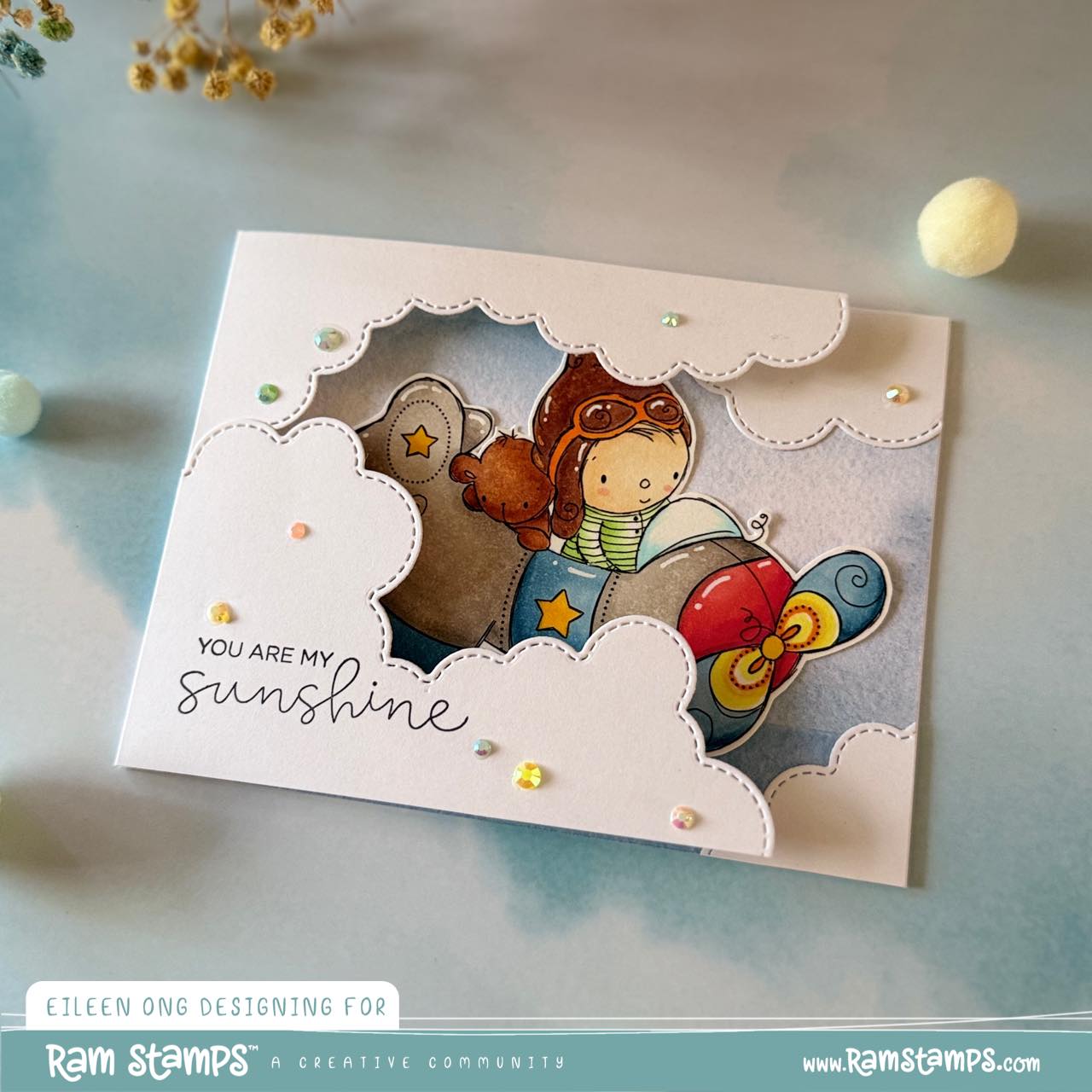 'Little Pilot' Digital Stamp