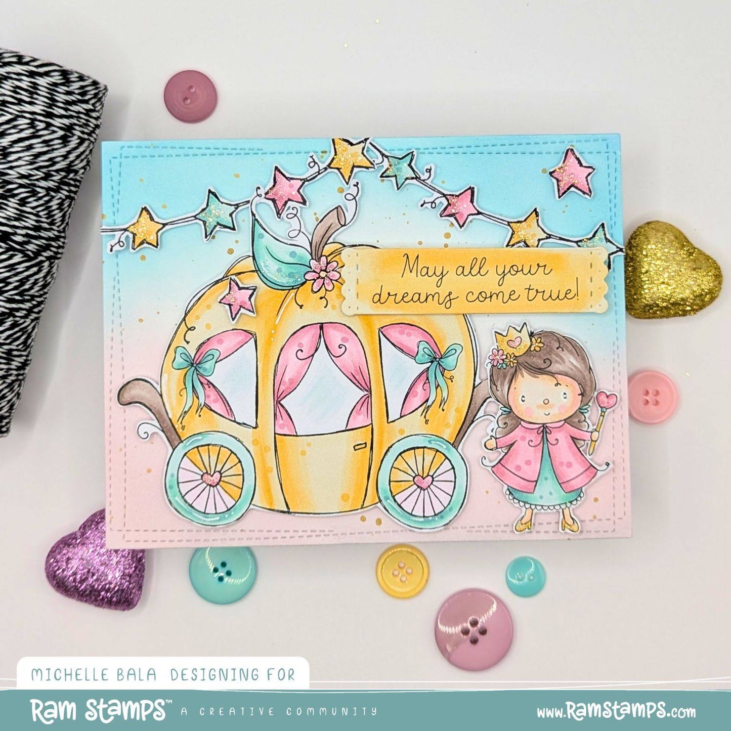 'Pumpkin Princess' Scene Creator Digital Stamp
