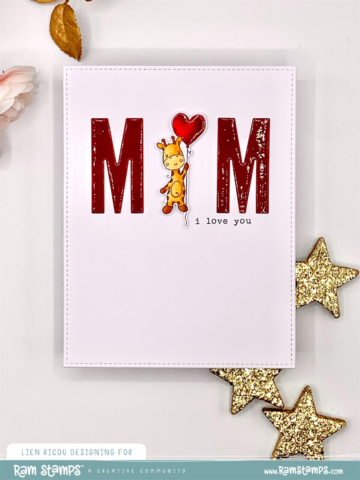 'Animal Valentines - Giraffe' Digital Stamp