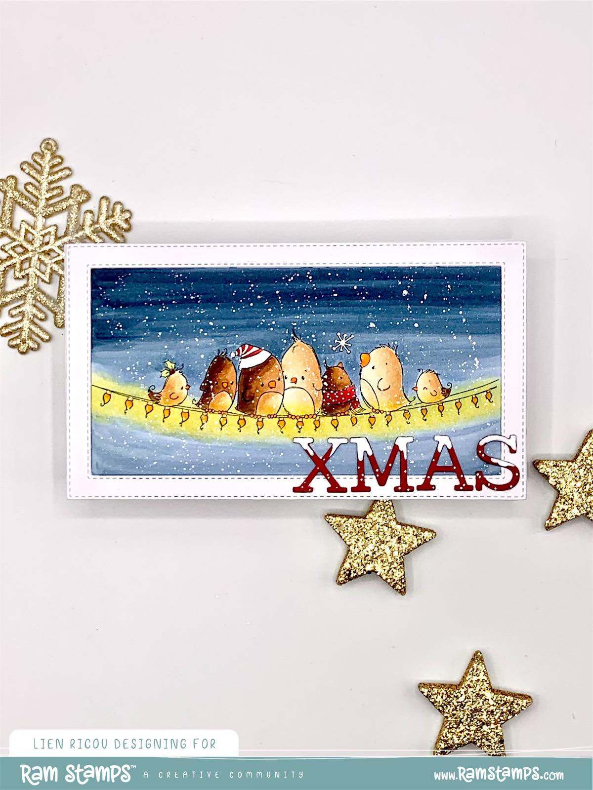 'Holiday Birds' Digital Stamp