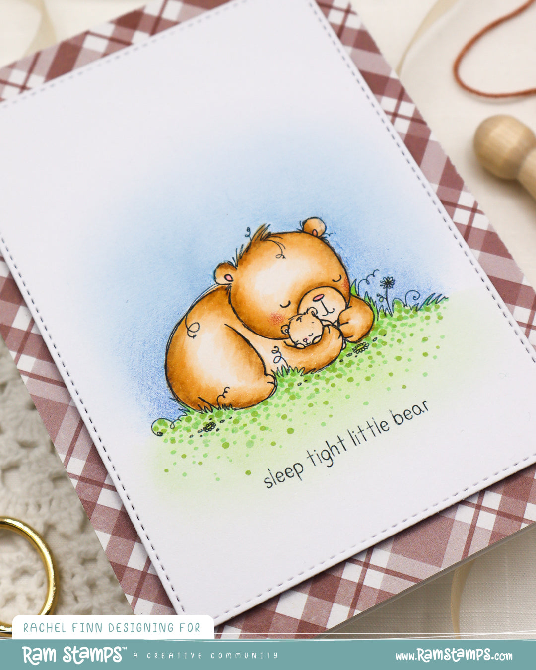 'Mother and Baby Bear' Digital Stamp