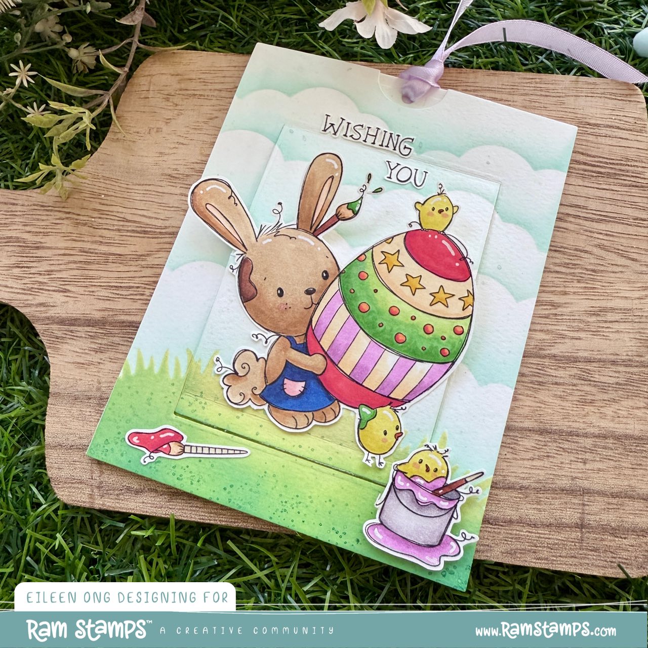 'Bunny's Easter Egg' Digital Stamp